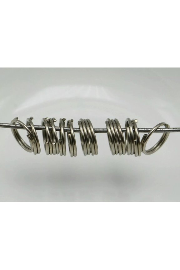 500 Dull Silver Tone Double Loop Split Open Jump Rings 8mm Connector Key Ring