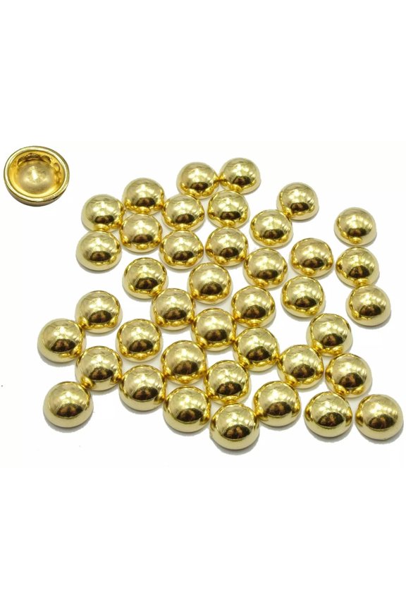500 Gold Tone Acrylic Round Dome Studs 6mm No Hole Cell Phone Deco Bow Center