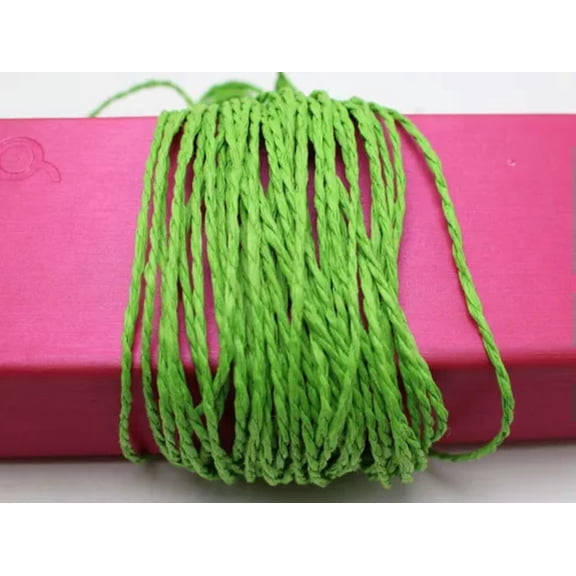 EOEMY 500 Meters Mulberry Paper String Cord Twine Craft Thread Floristry Wholesales-Green