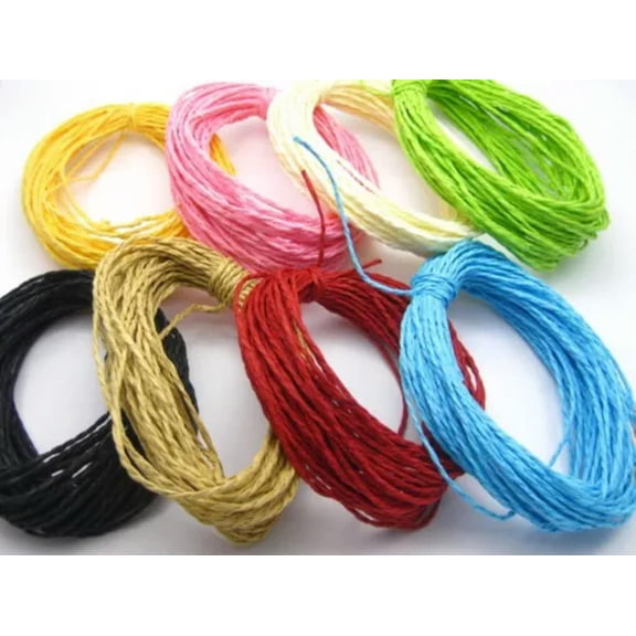 EOEMY 500 Meters Mulberry Paper String Cord Twine Craft Thread Floristry Wholesales-Mixed Color