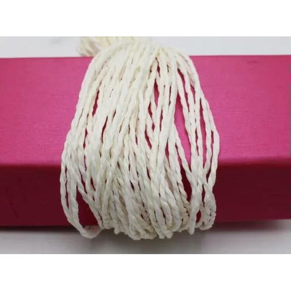 EOEMY 500 Meters Mulberry Paper String Cord Twine Craft Thread Floristry Wholesales-White