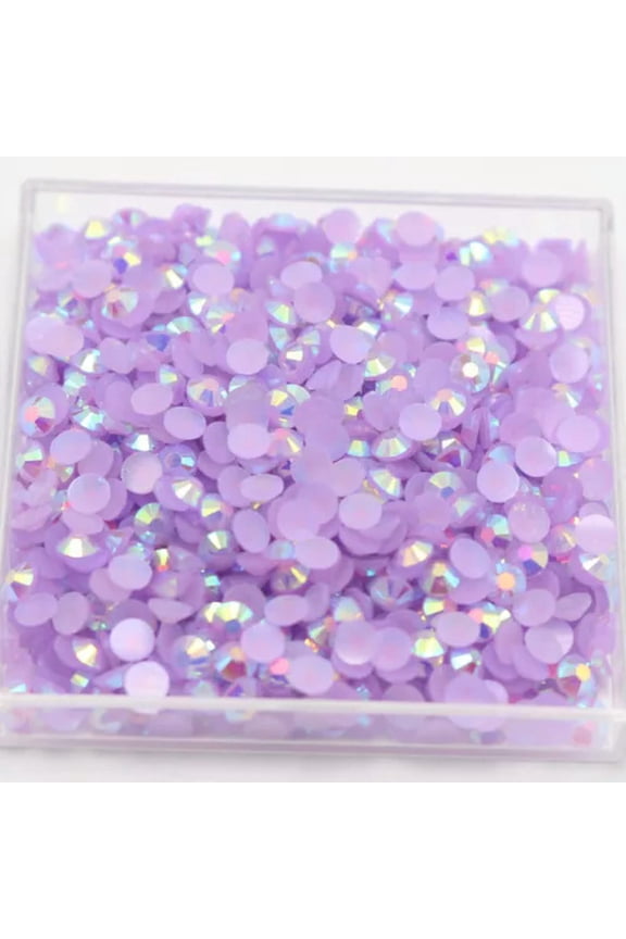 5000Pcs 4mm Ss16 Jelly Ab Crystal Flatback Resin Round Rhinestones Glue On Gems-Purpel Ab