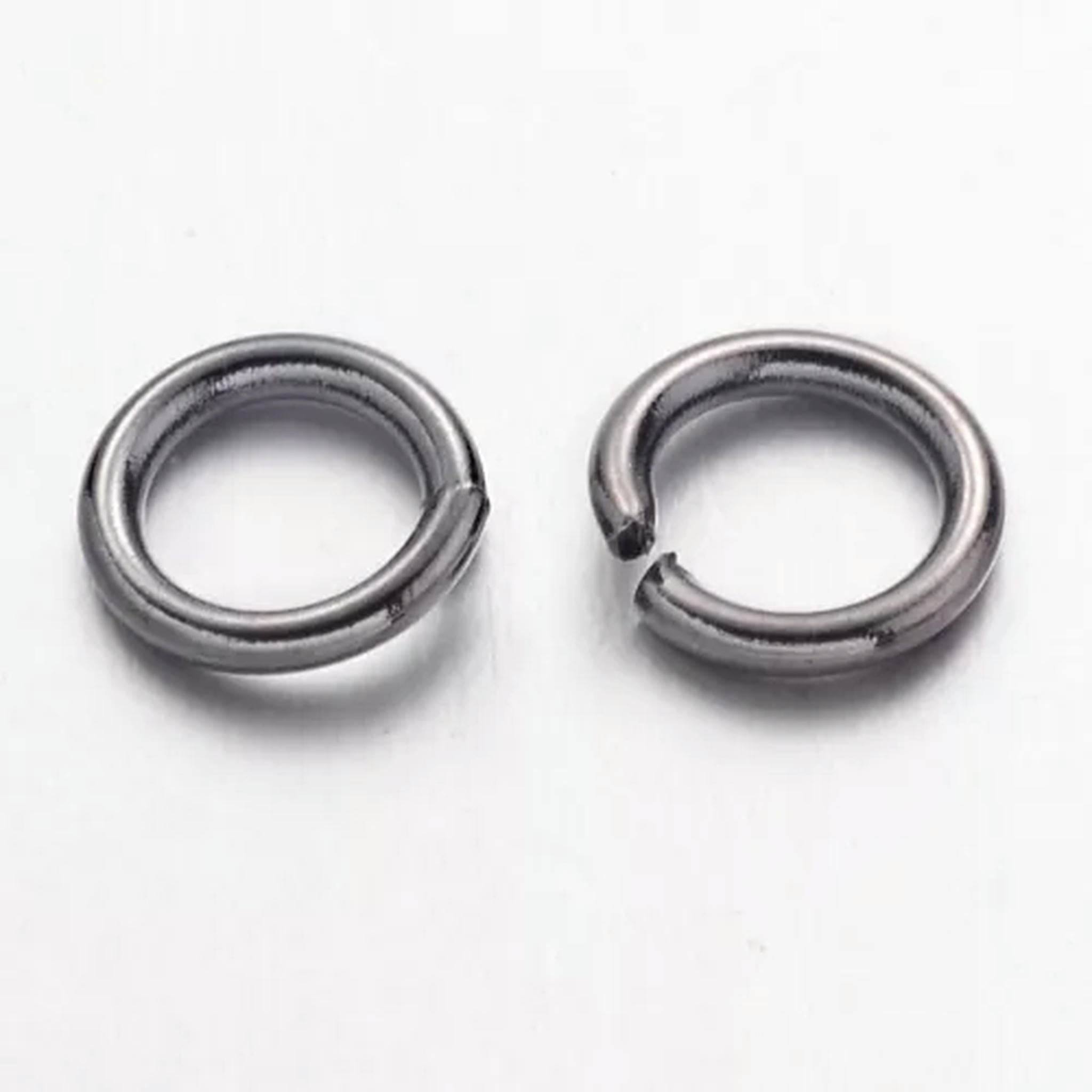 EOEMY 500G Strong Brass Open Jump Rings Unsoldered Loop Findings 6 Colors Pick 4~10mm-Gunmetal-10X1mm