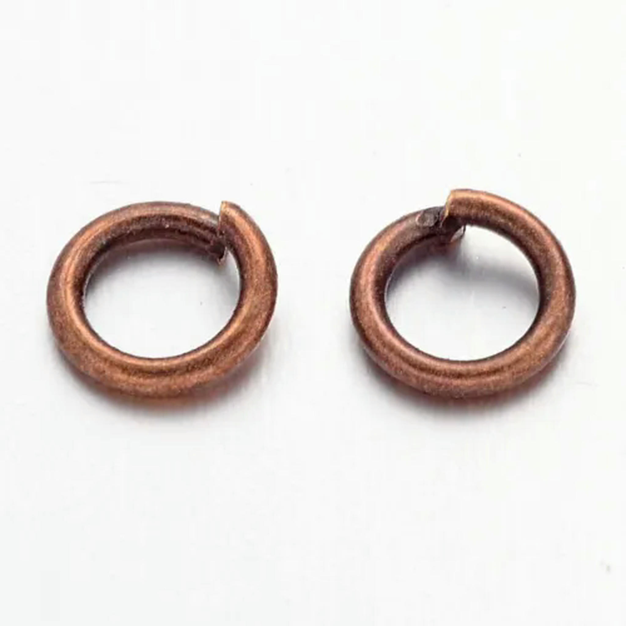 EOEMY 500G Strong Brass Open Jump Rings Unsoldered Loop Findings 6 Colors Pick 4~10mm-Red Copper-5X1mm