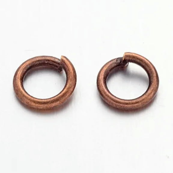 EOEMY 500G Strong Brass Open Jump Rings Unsoldered Loop Findings 6 Colors Pick 4~10mm-Red Copper-7X1mm