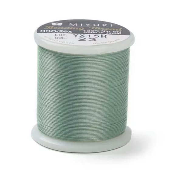 EOEMY 55 Yards/Roll Nylon Beading Cord Jewelry Craft Threads Bracelet String 24X26mm-Medium Aquamarine