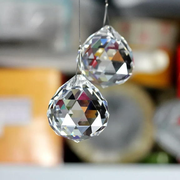 EOEMY 5Pc Clear Prism Ball Crystal Rainbow Maker Hanging Chandelier Pendant Suncatcher