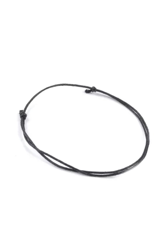 5Pcs Adjustable Black Leather Cord Lucky Bracelet Anklet For Men/Women Surf Us-3 Pcs