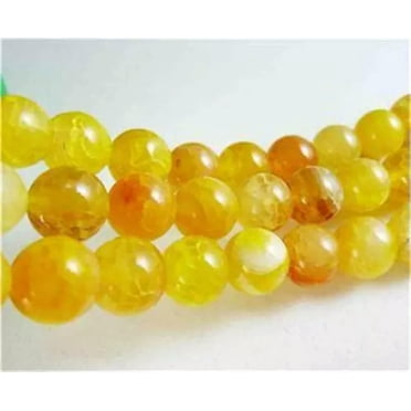 6mm Rare Orange South America Topaz Round Loose Beads - 15" AAA Grade
