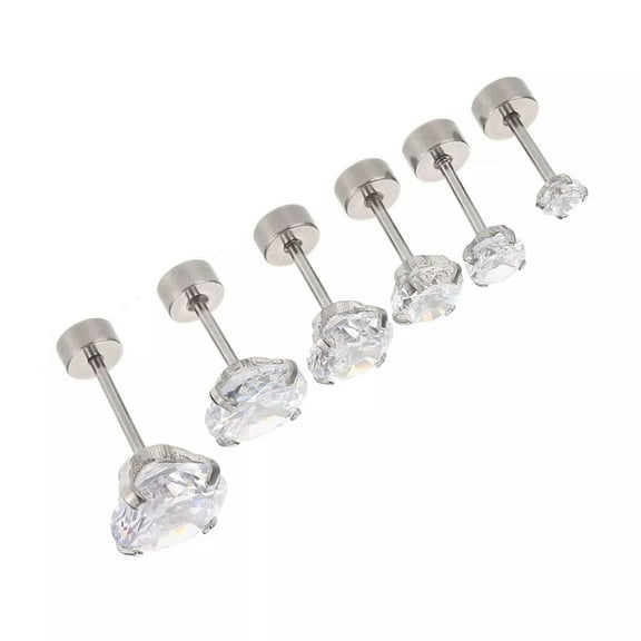 EOEMY 6 Pcs Nose Piercing Tools Stainless Steel Kit Earrings For Men