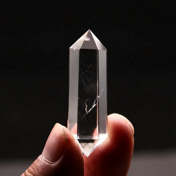 EOEMY 60-70mm Natural Clear Quartz Crystal Point Wand Stone Obelisk Energy Pillar Gift