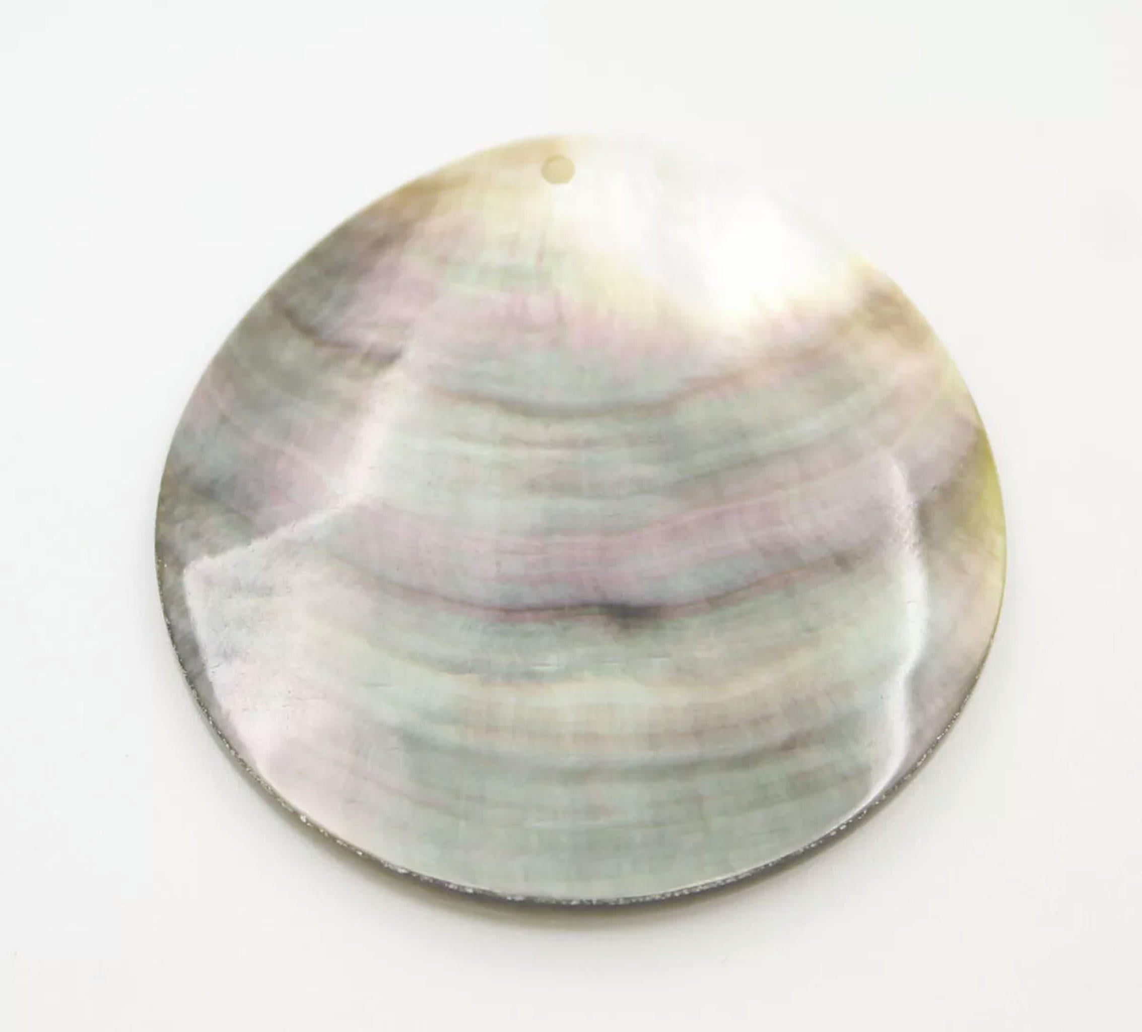 EOEMY 60mm Round Natural Shell Mother Of Pearl Loose Beads For Pendant Making Diy