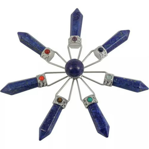 EOEMY 7 Chakra Natural Crystal Energy Generator Quartz Gemstone Point Stones Healing-Lapis Lazuli-1Pc (Random Pick)