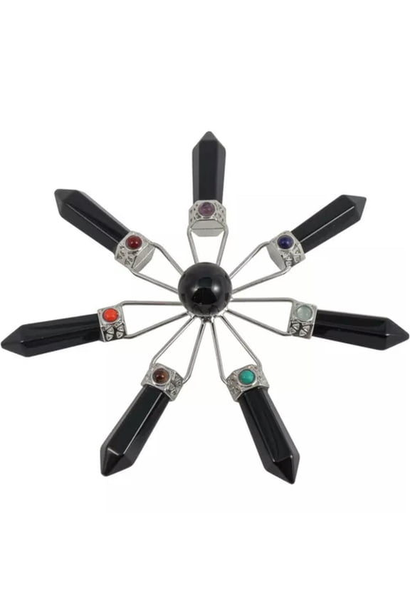 7 Chakra Natural Crystal Energy Generator Quartz Gemstone Point Stones Healing-Obsidian-1Pc (Random Pick)