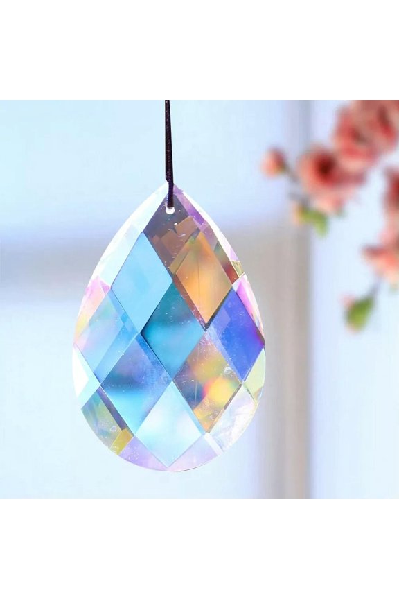 75mm Ab Color Rainbow Crystal Hanging Drop Spare Parts For Chandelier Pendant