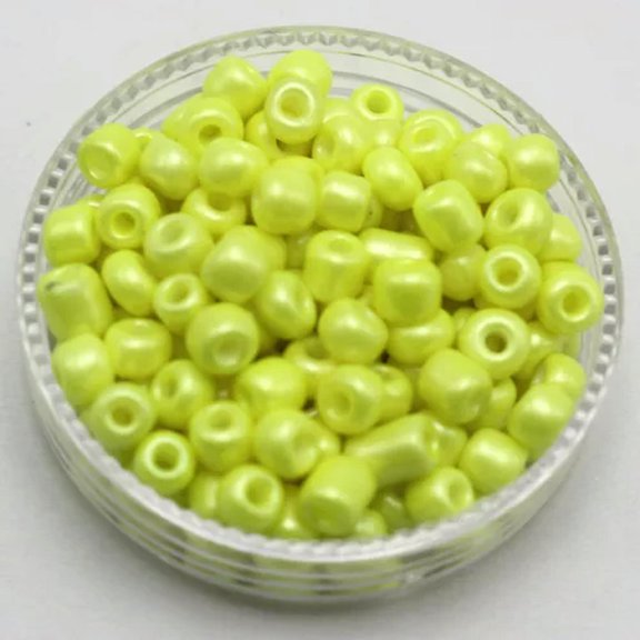 EOEMY 800 Neon Color Opaque Glass Beads Rondelle 4mm (6/0) Mini Beads Spacer-Neon Yellow