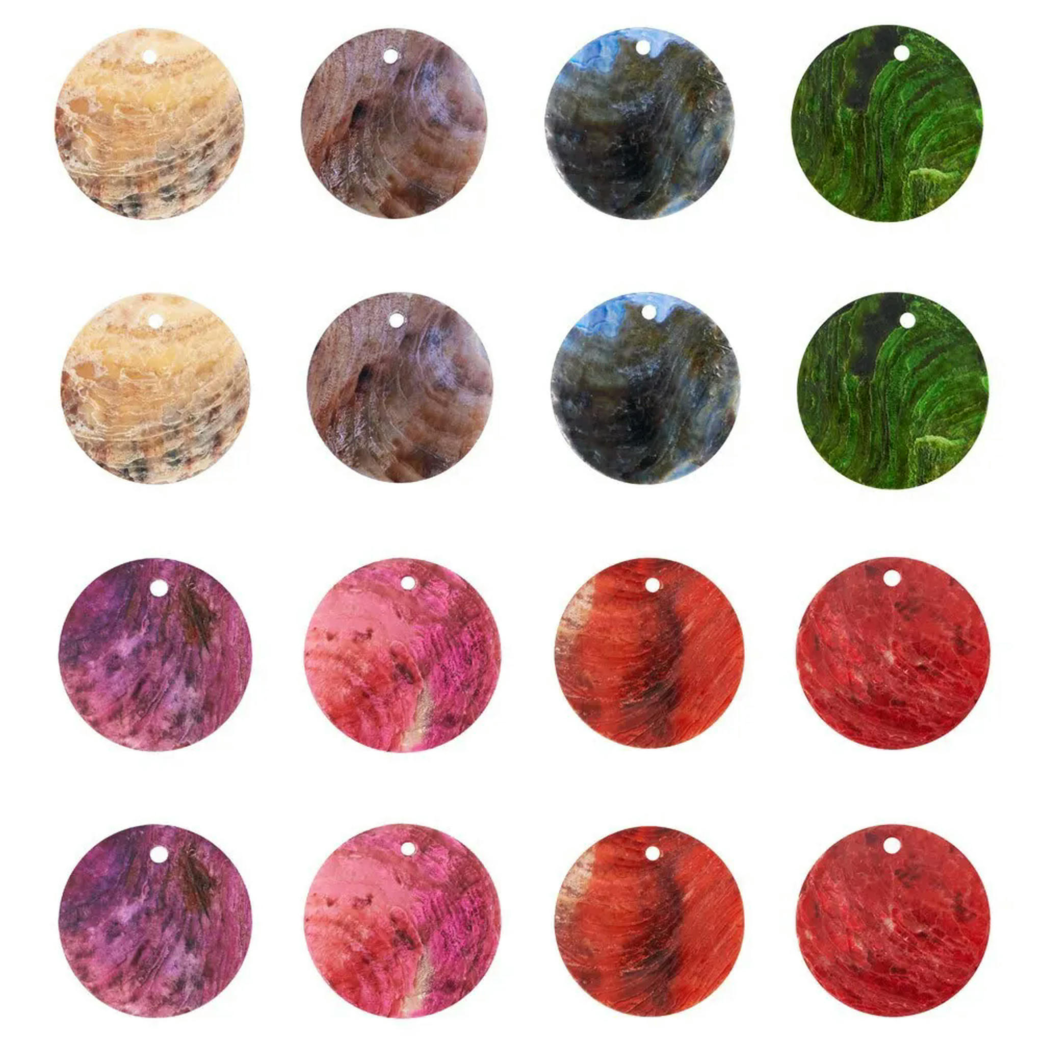EOEMY 80Pcs Natural Akoya Shell Pendants Mother Of Pearl Shell Flat ...