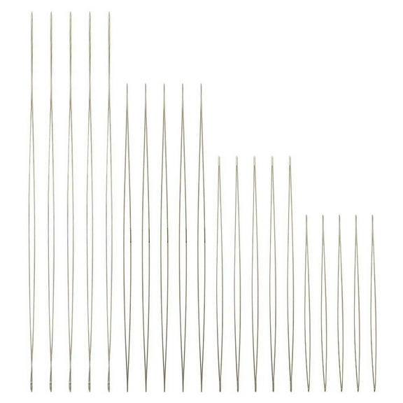 EOEMY 8Pcs Stainless Steel Big Eye Beading Needles Embroidery Sewing Needles 57~125mm