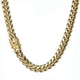 thumbnail image 1 of EOEMY 8mm-18mm Fashion Mens Chain Gold Miami Curb Cuban 316L Stainless Steel Necklace-10mm-28Inch Or 71Cm-Gold, 1 of 6