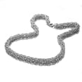 thumbnail image 1 of EOEMY 8mm 24" Fashion Silver Men Women Stainless Steel Round Byzantine Chain Necklace-Default, 1 of 5