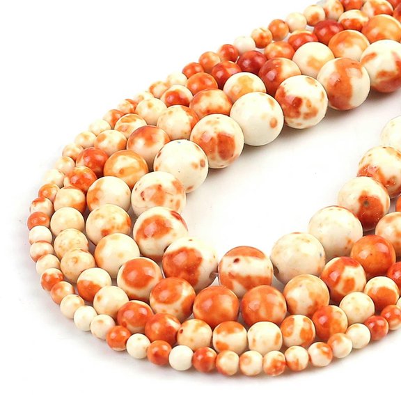 EOEMY 8mm Orange Blue Colorful Rain Jaspers Beads Natural Loose Stone Beads For Diy-Red