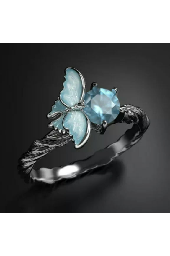 925 Silver Anniversary Rings For Women Elegant Cubic Zirconia Jewelry Size 6-10-#5-7