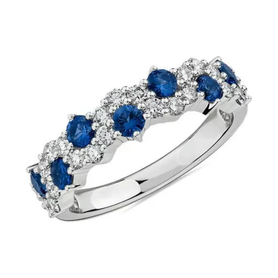EOEMY 925 Silver Filled Ring Charm Cubic Zircon Women Wedding Jewelry Sz 6-10-6