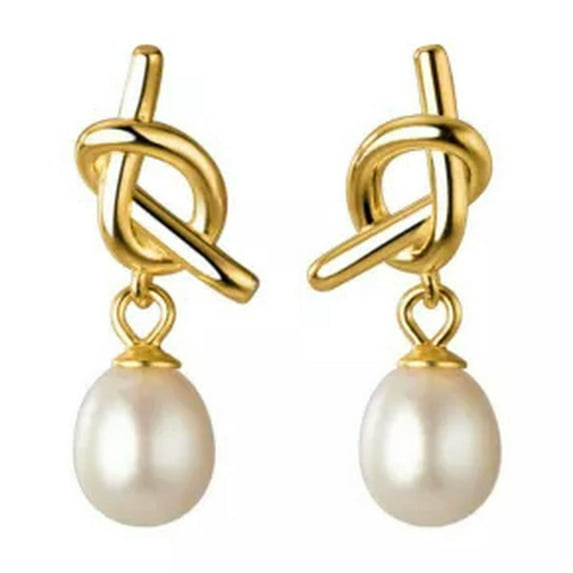 EOEMY 925 Sterling Silver & Freshwater Pearl Stud Earrings / Studs / Pearls-Silver