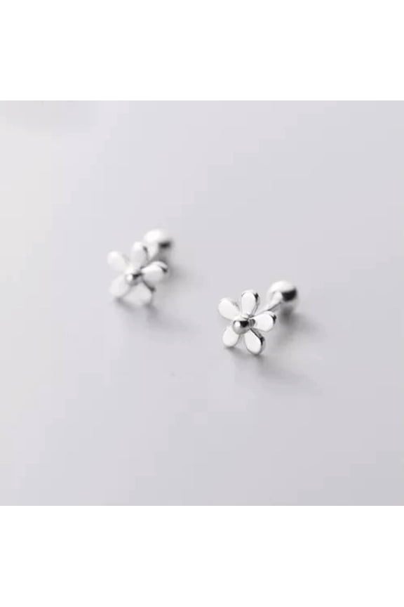 925 Sterling Silver Helix Ball Screw Back Stud Earrings Jewelry A1297-S