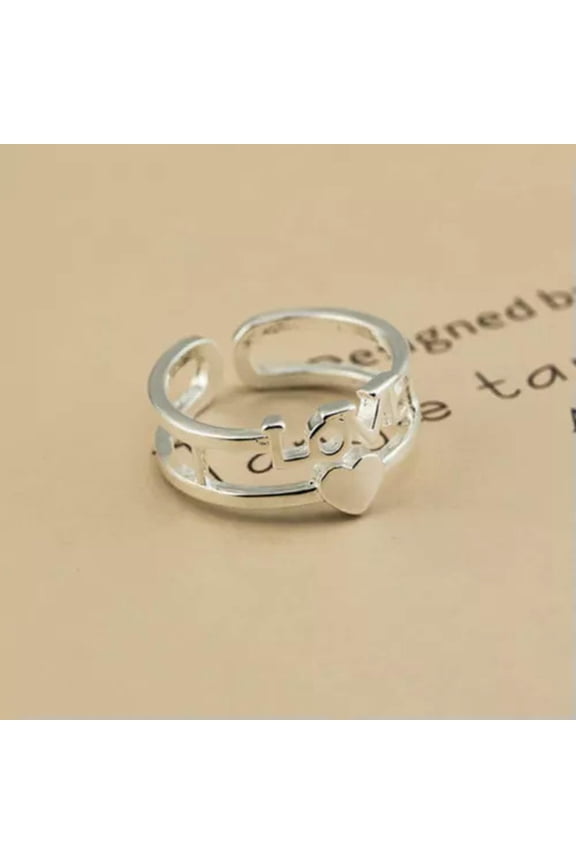 925 Sterling Silver Plating Solid Fashion Jewelry Ring Wholesale Size Open J09-Open
