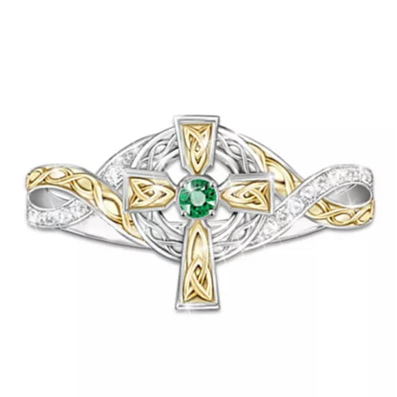 EOEMY 925 Sterling Silver Rings Cross Zircon Ring Women Romantic Fashion Jewelry 6-10-6