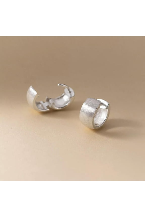 925 Sterling Silver Round Womens Mens Sterling Silver Hoop Sleeper Huggie