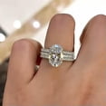 thumbnail image 1 of EOEMY Luxury Cubic Zirconia Wedding Rings Women 925 Silver Filled Jewelry Size 6-10-6, 1 of 5