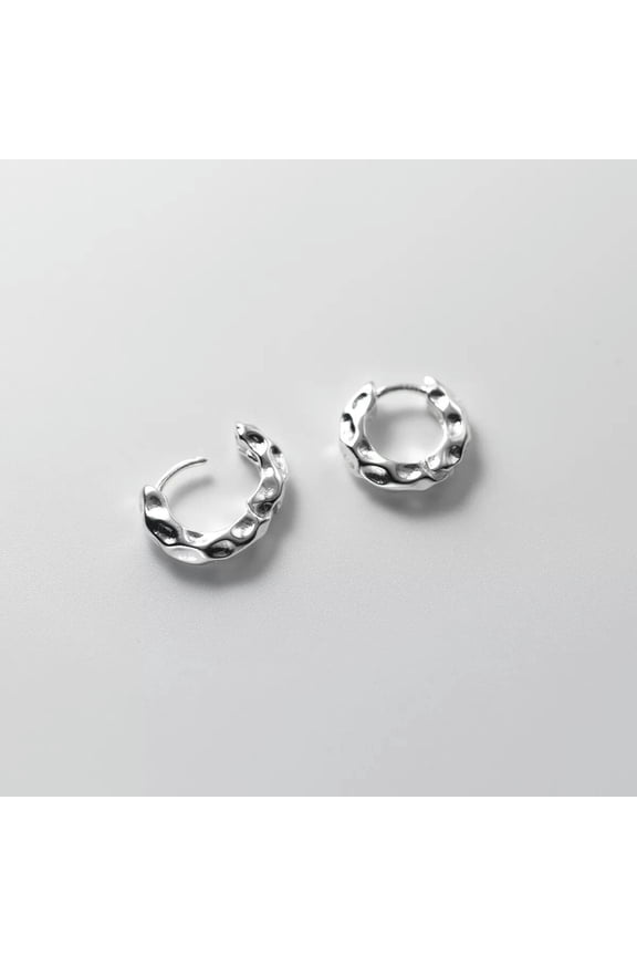925 Sterling Silver Small 11mm Hoop Sleeper Earrings (Pair)