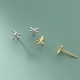 thumbnail image 1 of EOEMY 925 Sterling Solid Silver Small Dragonfly Stud Earrings Birthday Gifts-Silver, 1 of 6