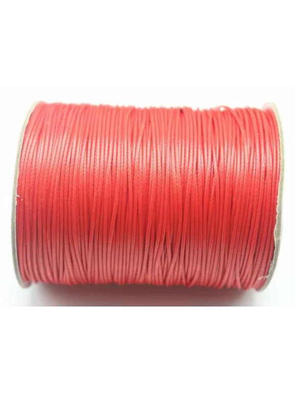 93 Yards Korean Waxed Cord String Thread 1mm For Bracelet Necklace Various Color-5# Red