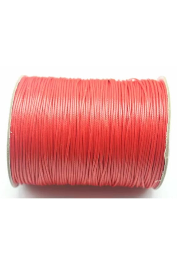 93 Yards Korean Waxed Cord String Thread 1mm For Bracelet Necklace Various Color-5# Red