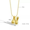 thumbnail image 1 of EOEMY A To Z Bubble Alphabet Letter Pendant Necklace Gold Snake Chain 45Cm/18Inch-N, 1 of 6