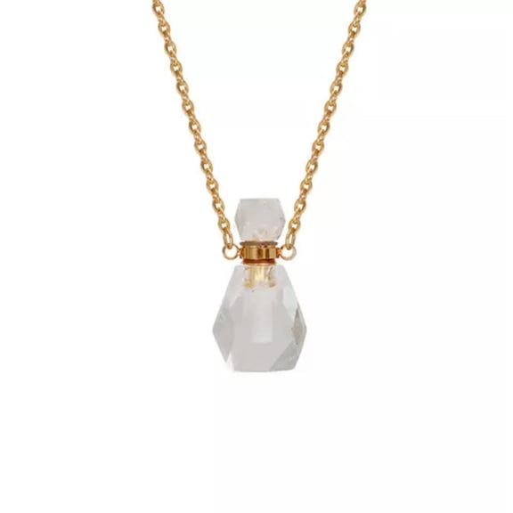 EOEMY Aaa Natural Quartz Crystal Point Stone Pendant Energy Healing Necklace Amulet Us-2# Clear Quartz