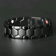 EOEMY Adjustable MenS Strength Therapy Bracelet Health Energy Bio Magnetic Male-Black 1