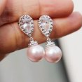 thumbnail image 1 of EOEMY Anniversary Women 925 Silver Jewelry Luxury 2 Color Cubic Zircon Drop Earring, 1 of 4