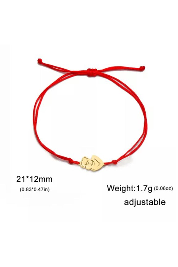Baby Mom Bracelet For Women Stainless Steel Pendant String Rope Chain Jewelry