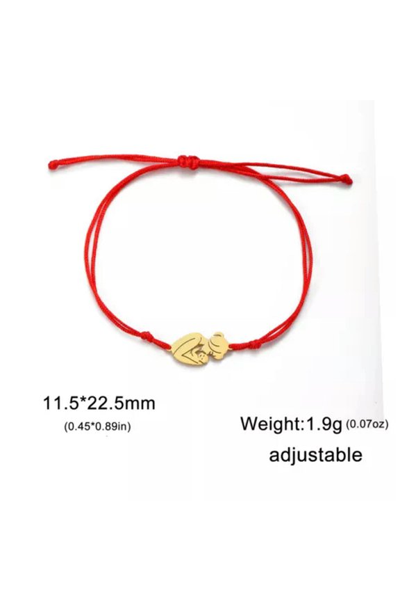 Baby Mom Bracelet For Women Stainless Steel Pendant String Rope Chain Jewelry