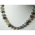 thumbnail image 1 of EOEMY Beautiful 10mm Black & White Dragon Veins Agate Gemstone Round Bead Necklace 18, 1 of 1