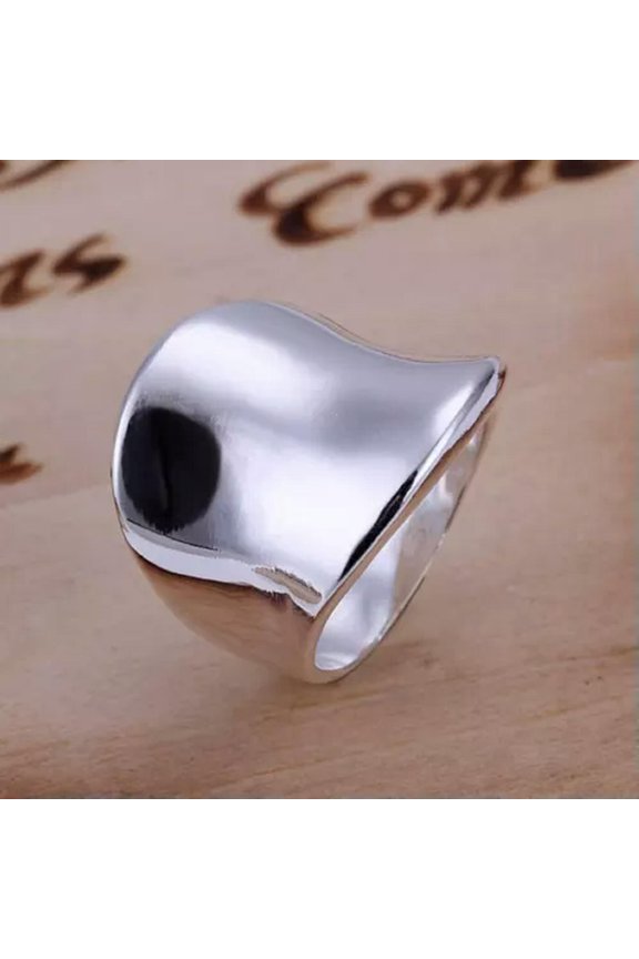 Beautiful Fashion 925 Silver Men Women Wedding Solid Ring Jewelry Size 6-10-Us Size 6