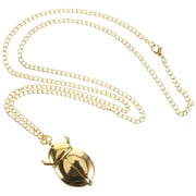 EOEMY Beetle Pocket Watch Necklace Ladies Watches Choker Necklaces For Woman