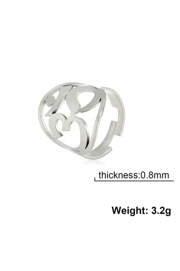 Big Yoga Om Ring Stainless Steel Buddhism Indian Hindu Open Rings Amulet Jewelry