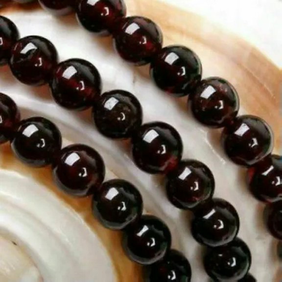 EOEMY Brand New 8/10mm Round Gems Loose Bead Garnet 15'' ##Qf029 -10mm