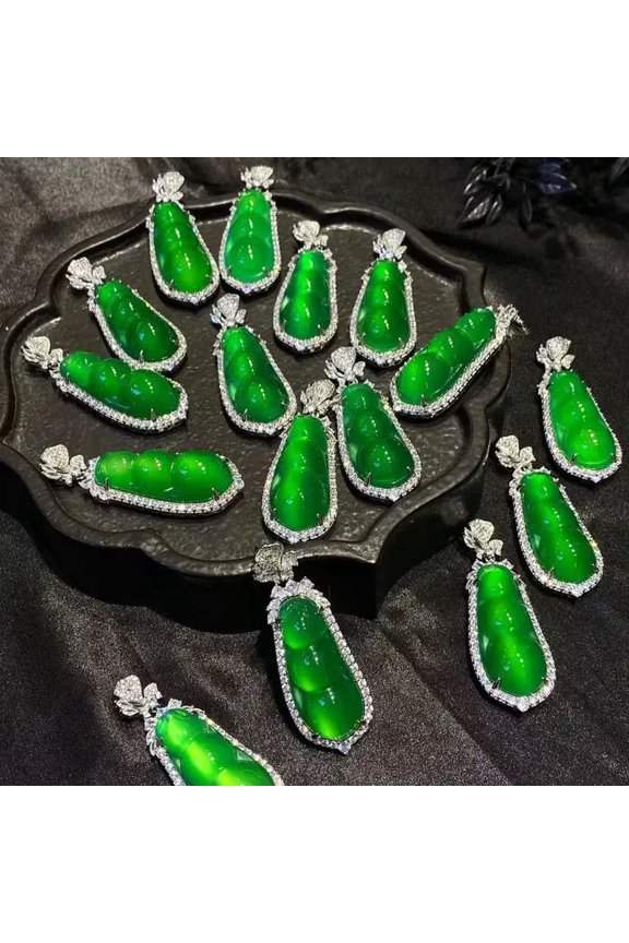 Brazilian High Ice Jade Medal Fudou Ice Cui Ice Yang Green Agate Necklace