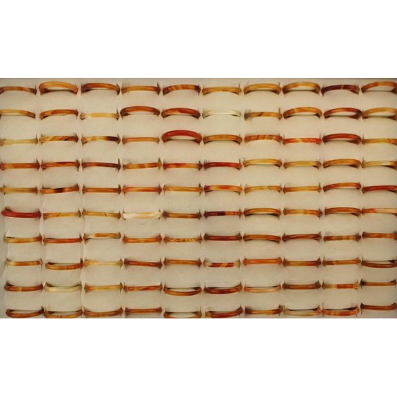 EOEMY Bulk Lots 32Pcs Mixed Natural Agate Stone Rings Unisex Jewelry Wholesale Ring